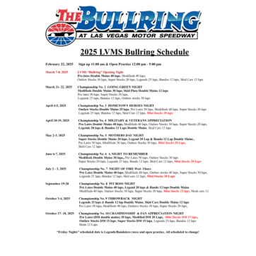 Bullring Championship Season Schedule