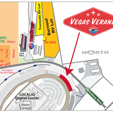 NHRA: Vegas Veranda RV Lot Map